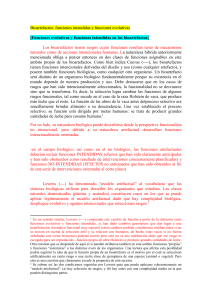 Funciones intendidas y evolutivas