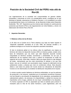 Posición de la Sociedad Civil del PERU más allá de Río+20