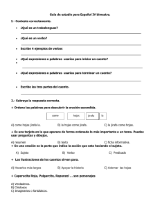Guía de estudio para Español IV bimestre. I.