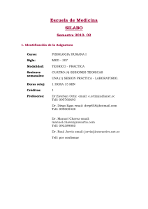silabo de laboratorio de fisiologia i