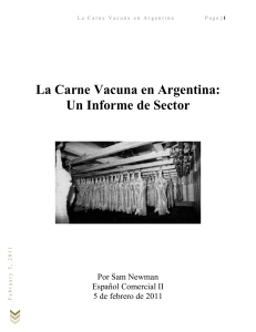La Carne Vacuna en Argentina: Un Informe de Sector