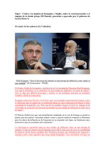 Paper - Crítica a la opinión de Krugman y