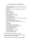 Lista de materiales 3º Español 2016