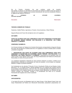 De la Tercera Comisión, los que contiene punto de acuerdo: Que