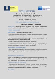 P LAN DE ACTIVIDADES Escuela Primaria Profra. María R