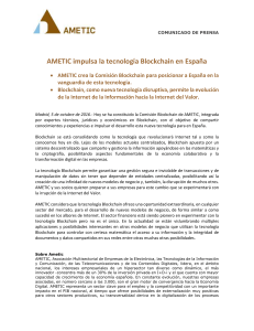 AMETIC impulsa la tecnología Blockchain en España