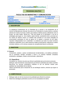 programa analítico facultad de marketing y comunicacion