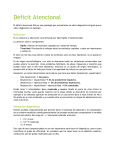 El déficit atencional (DA) es una patología que - medicina
