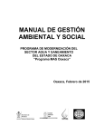 Manual de Gestion Ambiental y Social MAS Oaxaca Mexico