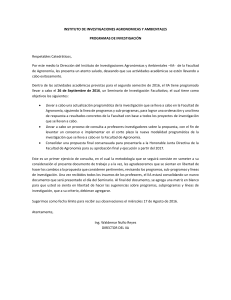 propuesta de programas, sub-programas y líneas de