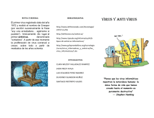 Panfleto Virus y antivirus.