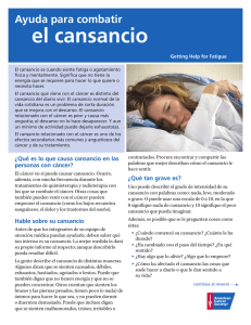 Ayuda para combatir el cansancio