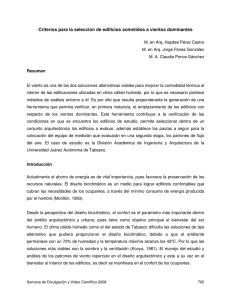 Criterios para la selección de edificios sometidos a vientos