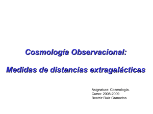 Medidas de distancias cosmológicas