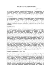 canarios en las cortes de cádiz