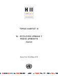 TEMAS HABITAT III 16 - ECOLOGÍA URBANA Y MEDIO AMBIENTE