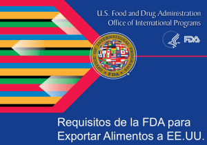 Requisitos de la FDA para Exportar Alimentos a EE.UU.
