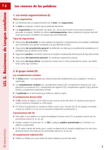 LCL 3. Resúmenes de Lengua castellana T 6