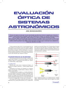 Evaluación óptica de sistemas astronómicos