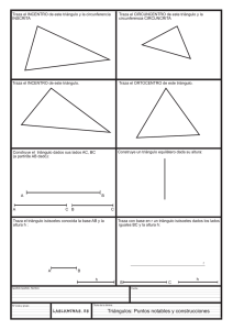 Triángulos: Puntos notables y construcciones