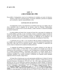 ley 3 4 de enero de 1998 - Oficina de Servicios Legislativos