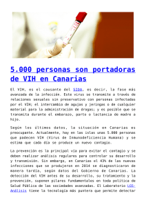 5.000 personas son portadoras de VIH en Canarias
