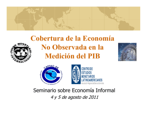 Cobertura de la econom&iacute;a no observada en la medici&oacute;n del PIB