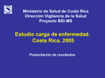Carga de Enfermedad. Costa Rica, 2005