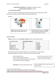 Construcciones reflexivas: me despierto, te duchas, se viste… Y