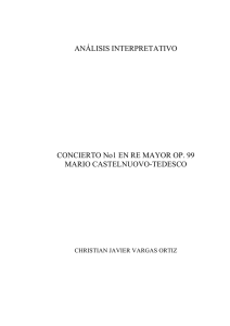 ANÁLISIS INTERPRETATIVO CONCIERTO No1 EN RE MAYOR OP