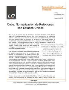 Cuba: Normalización de Relaciones con Estados Unidos