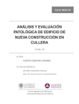 Análisis y evaluación patológica de edificio de nueva construcción