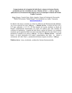 Comportamiento de la longitud del tallo floral y número de botones