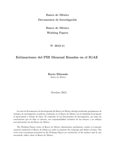 Estimaciones del PIB Mensual Basadas en el IGAE