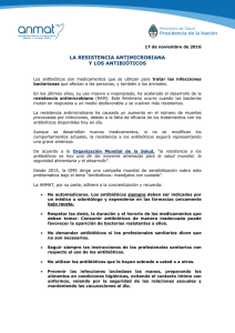 LA RESISTENCIA ANTIMICROBIANA Y LOS ANTIBIÓTICOS