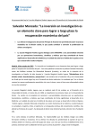 NP Salvador Moncada I Lección Magistral Andrés Laguna 18-10-12