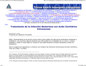 Tratamiento de la Infección Bacteriana con Acido Clorhídrico
