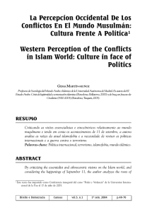 La Percepcion Occidental De Los Conflictos En El Mundo Musulmán