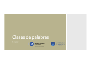 Clases de palabras