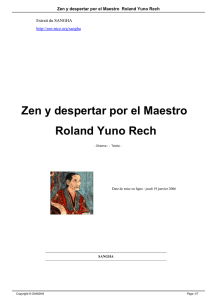 Zen y despertar por el Maestro Roland Yuno Rech