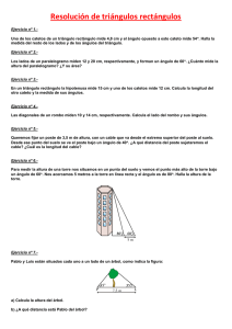 Resolución de triángulos rectángulos