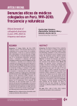 Denuncias éticas de médicos colegiados en Perú, 1991