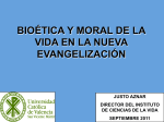 Presentación Bioética y moral de la vida en la nueva evangelización