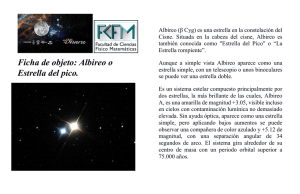 Albireo o Estrella del pico. - FCFM-BUAP