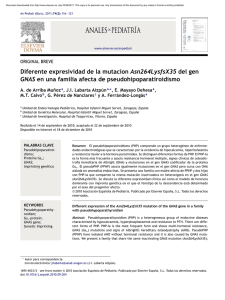 Diferente expresividad de la mutacion Asn264LysfsX35 del gen