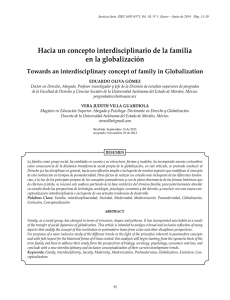 Hacia un concepto interdisciplinario de la familia en la globalización