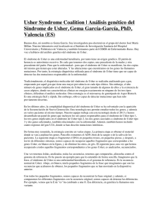 Análisis genético del Síndrome de Usher, Gema García