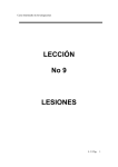 LECCIÓN No 9 LESIONES