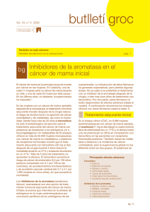Inhibidores de la aromatasa en el cáncer de mama inicial