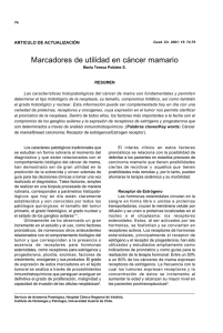 Marcadores de utilidad en cáncer mamario